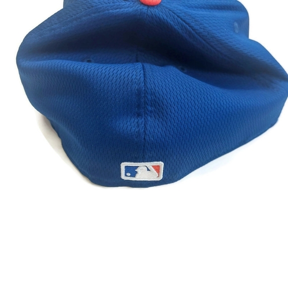 59Fifty New Era Size 7 7/8 New York Mets Fitted Hat Cap Blue Orange - Picture 4 of 6